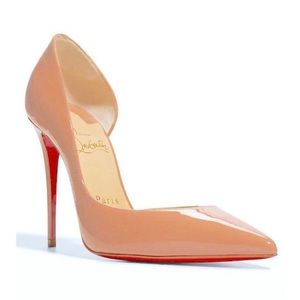 Louboutin Iriza Nude Patent Pumps